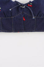 Cherry Denim Bustier