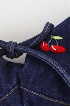Cherry Denim Bustier