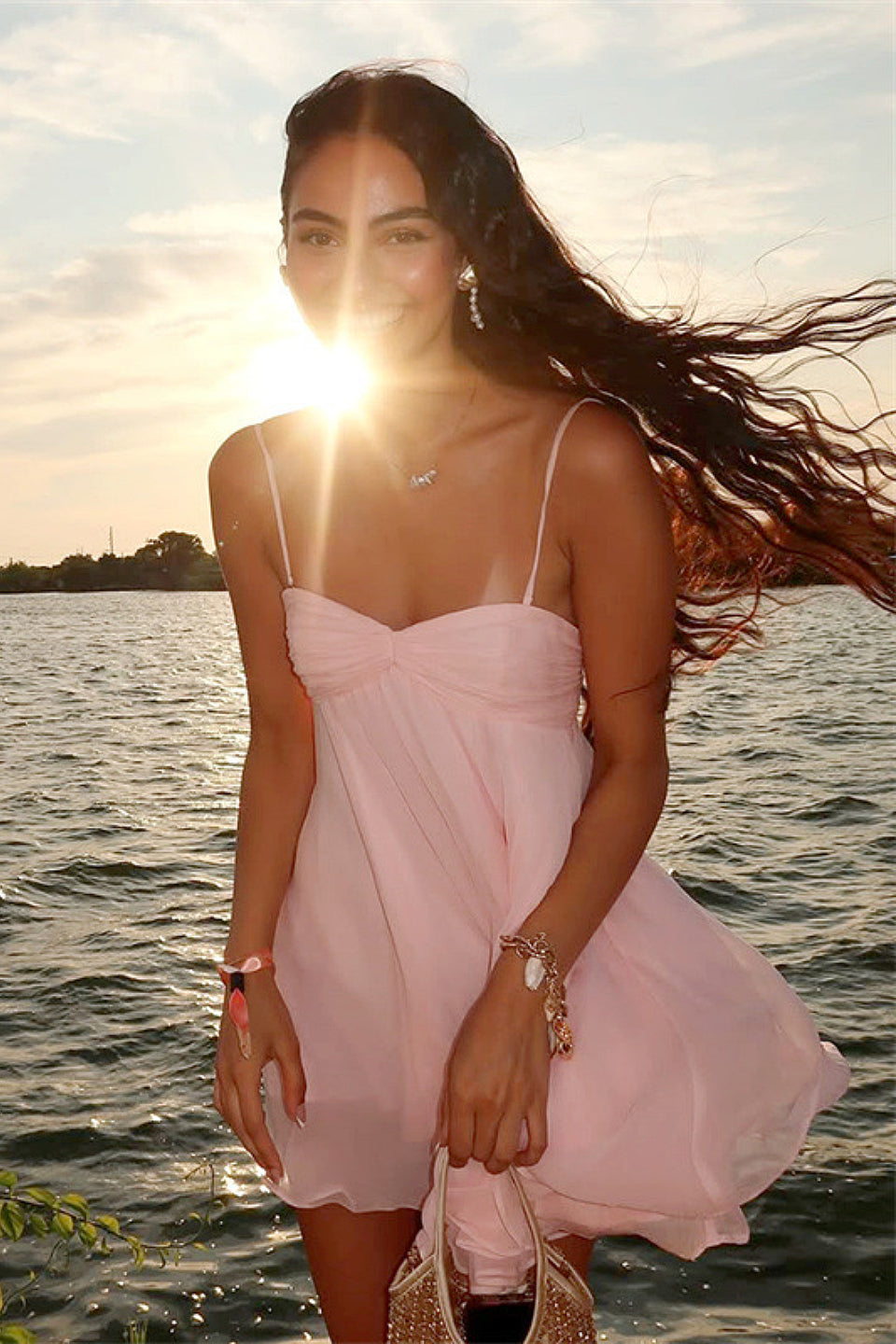 Blush Babydoll Mini Dress