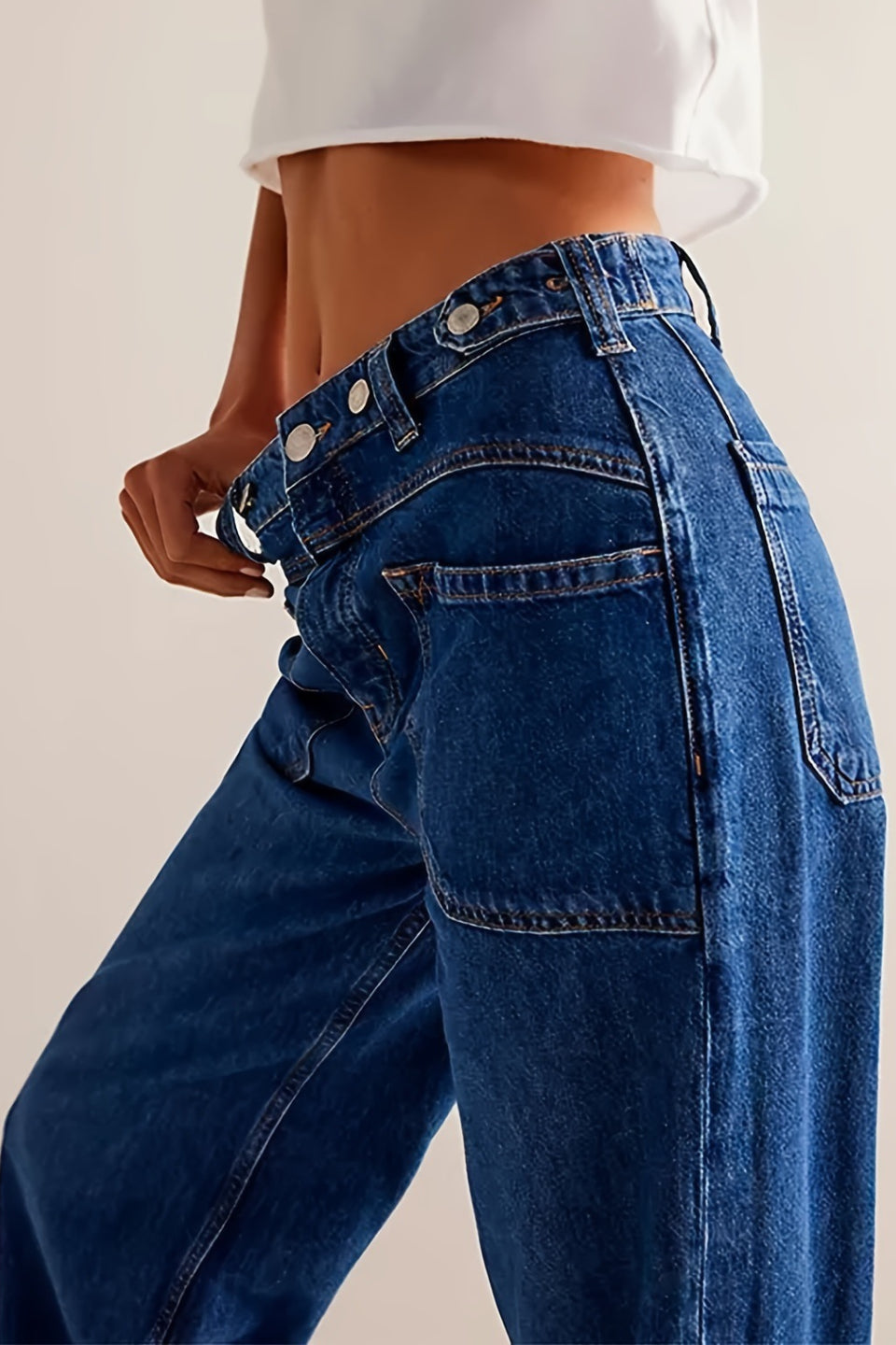 Dark Blue Cargo Jeans