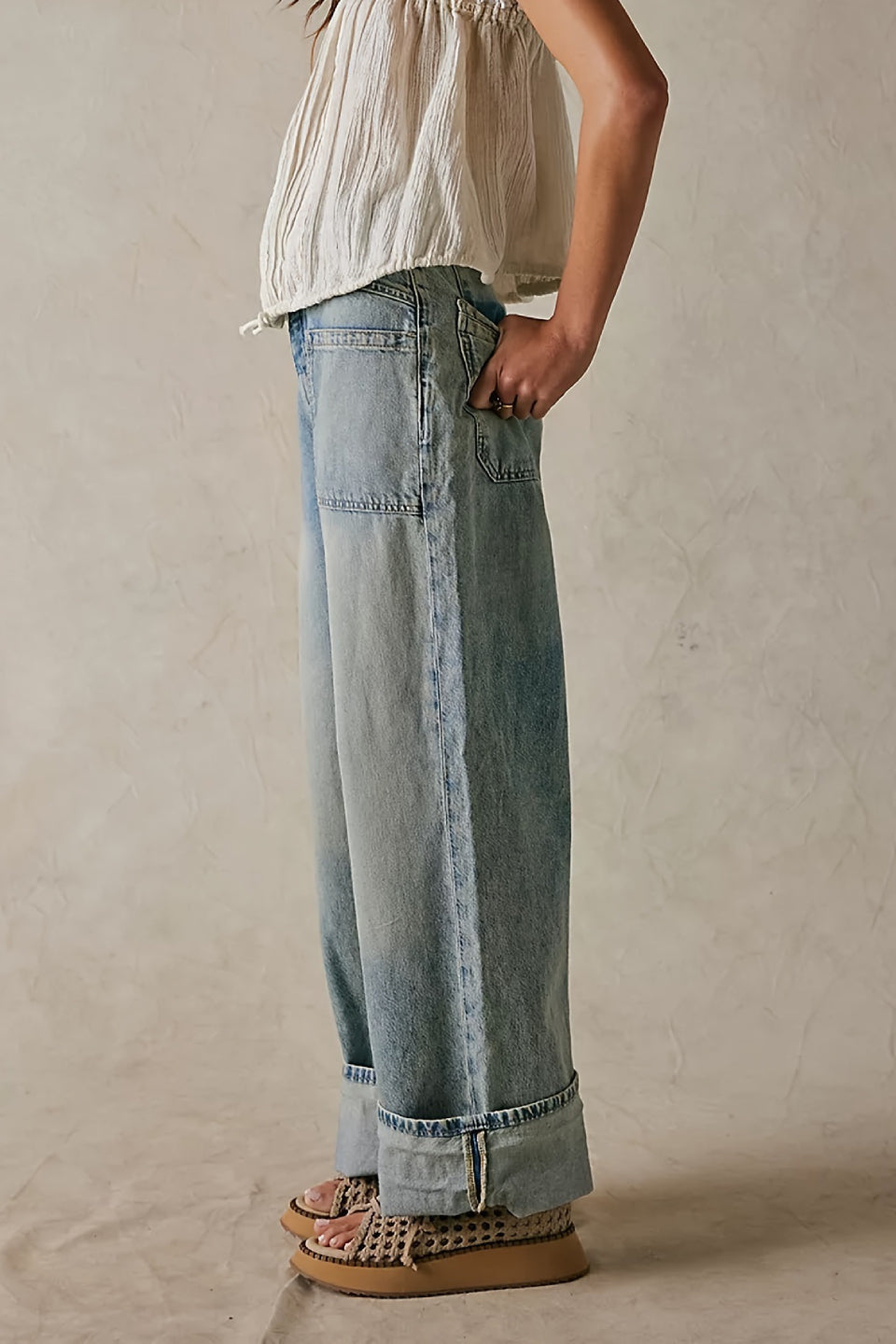 Light Blue Cargo Jeans