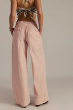 Pink Wide Leg Jeans
