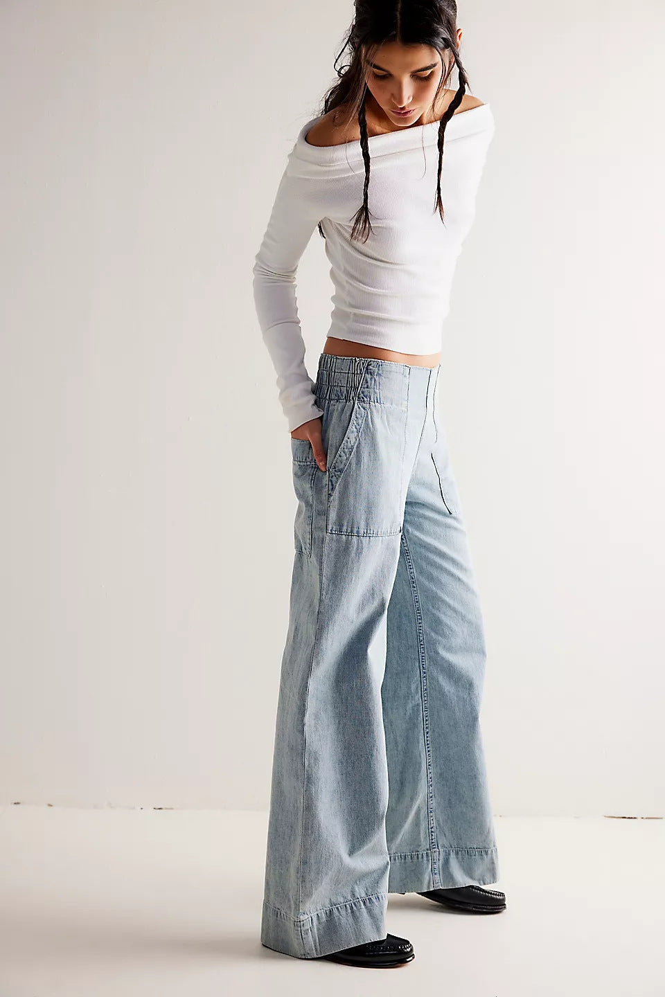 Light Blue Wide Jeans