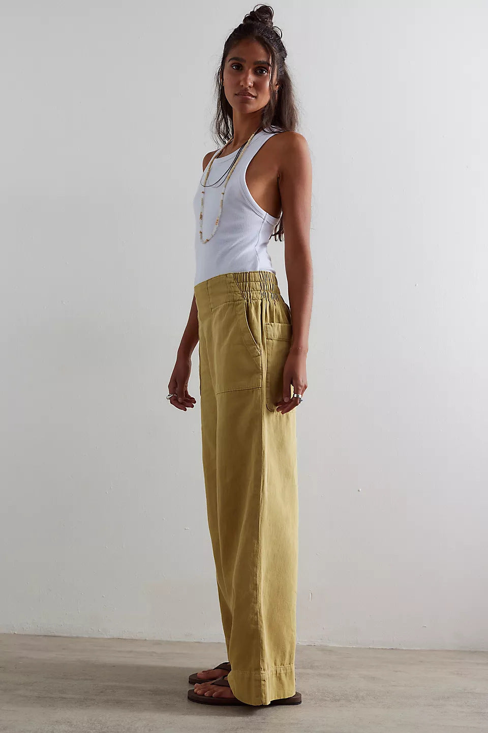 Mustard Wide Leg Jeans