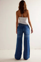 Blue Wide Leg Jeans