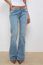 Blue Acid Wash Flares