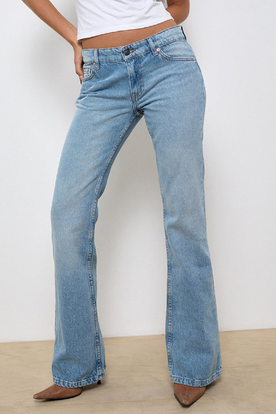 Blue Acid Wash Flares