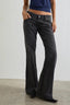 Black Acid Wash Flares