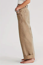 Khaki Cargo Wide Jeans