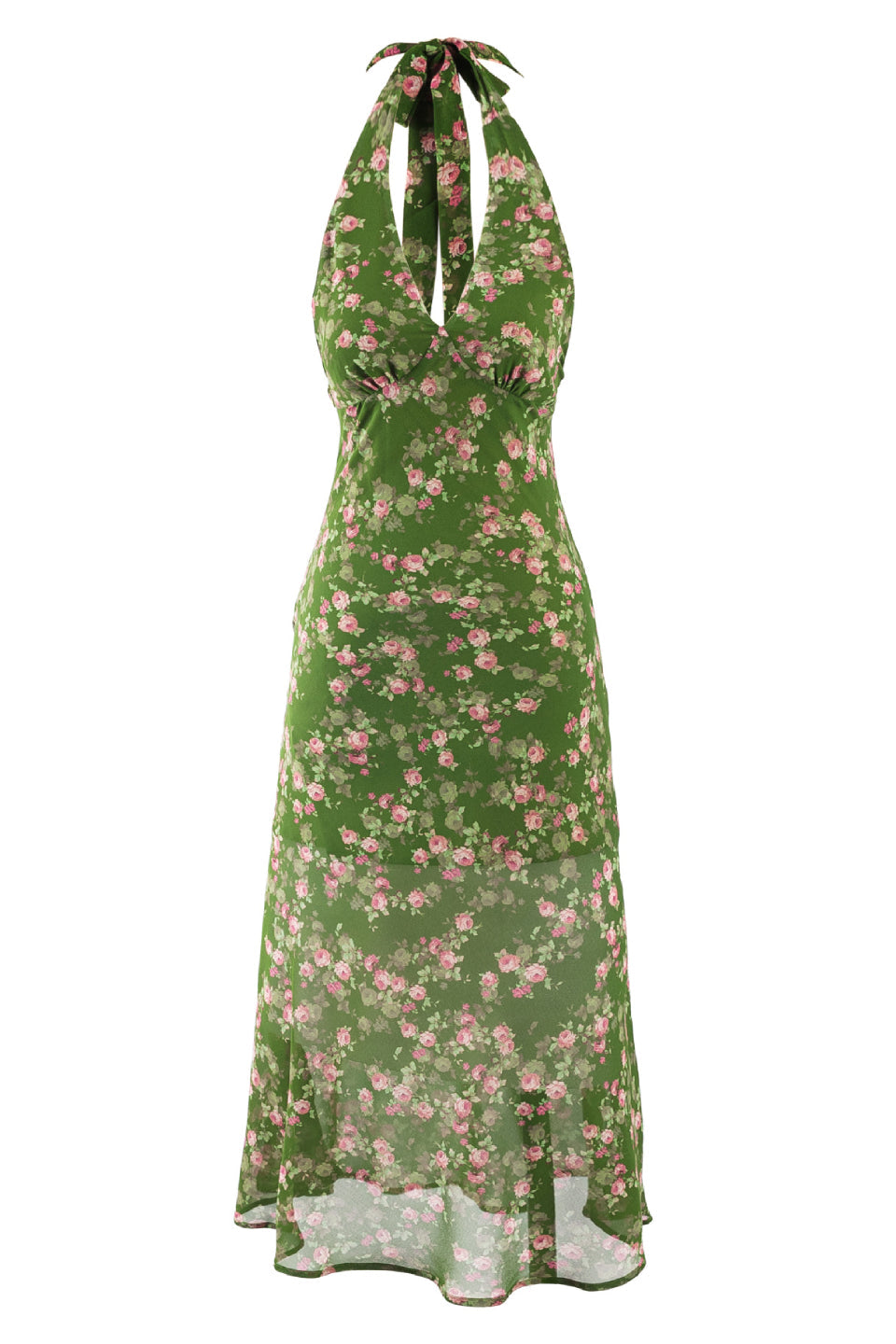 Floral Halter Midi Dress