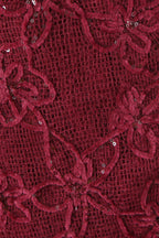 Burgundy Floral Mini Dress