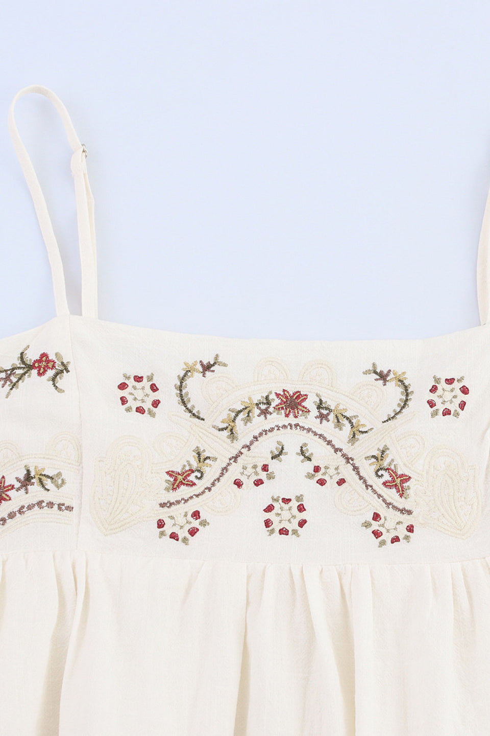 Embroidered Bubble Mini Dress