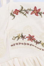 Embroidered Bubble Mini Dress