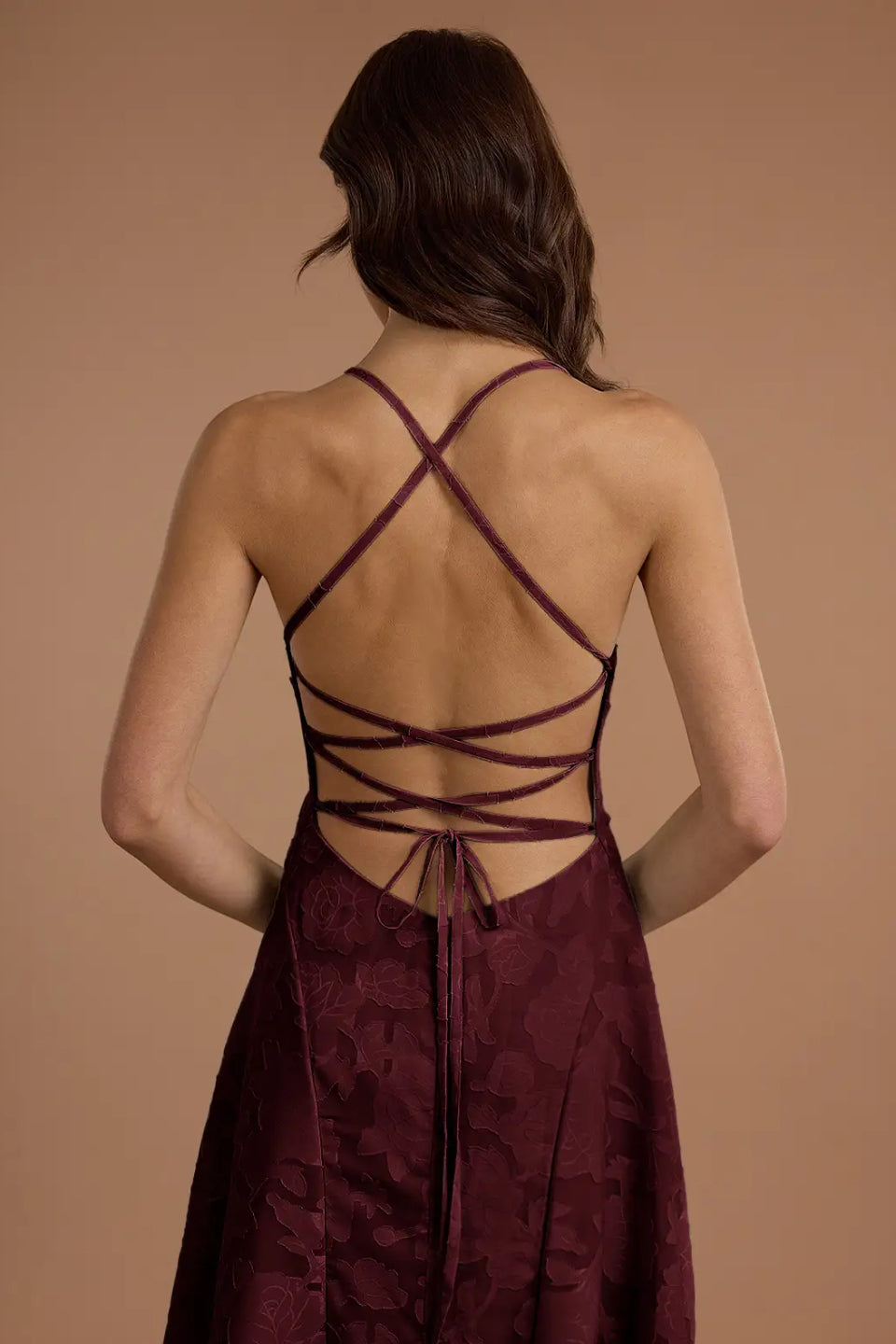 Burgundy Burnout Maxi Dress