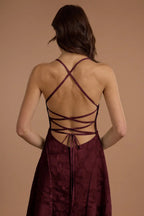 Burgundy Burnout Maxi Dress
