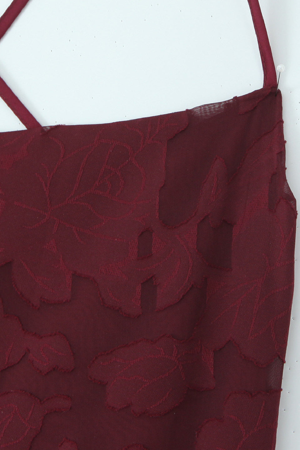 Burgundy Burnout Maxi Dress