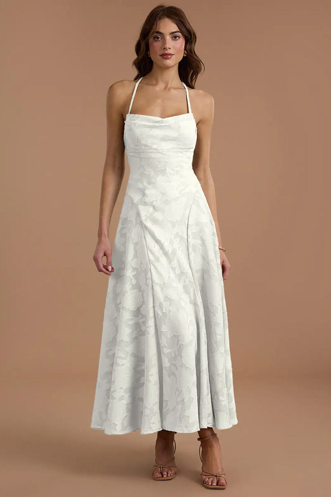 White Burnout Maxi Dress Hover Image