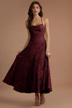 Burgundy Burnout Maxi Dress