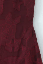 Burgundy Burnout Maxi Dress
