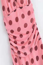 Polka Dot Halter Maxi Dress