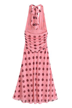 Polka Dot Halter Maxi Dress