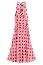 Polka Dot Halter Maxi Dress