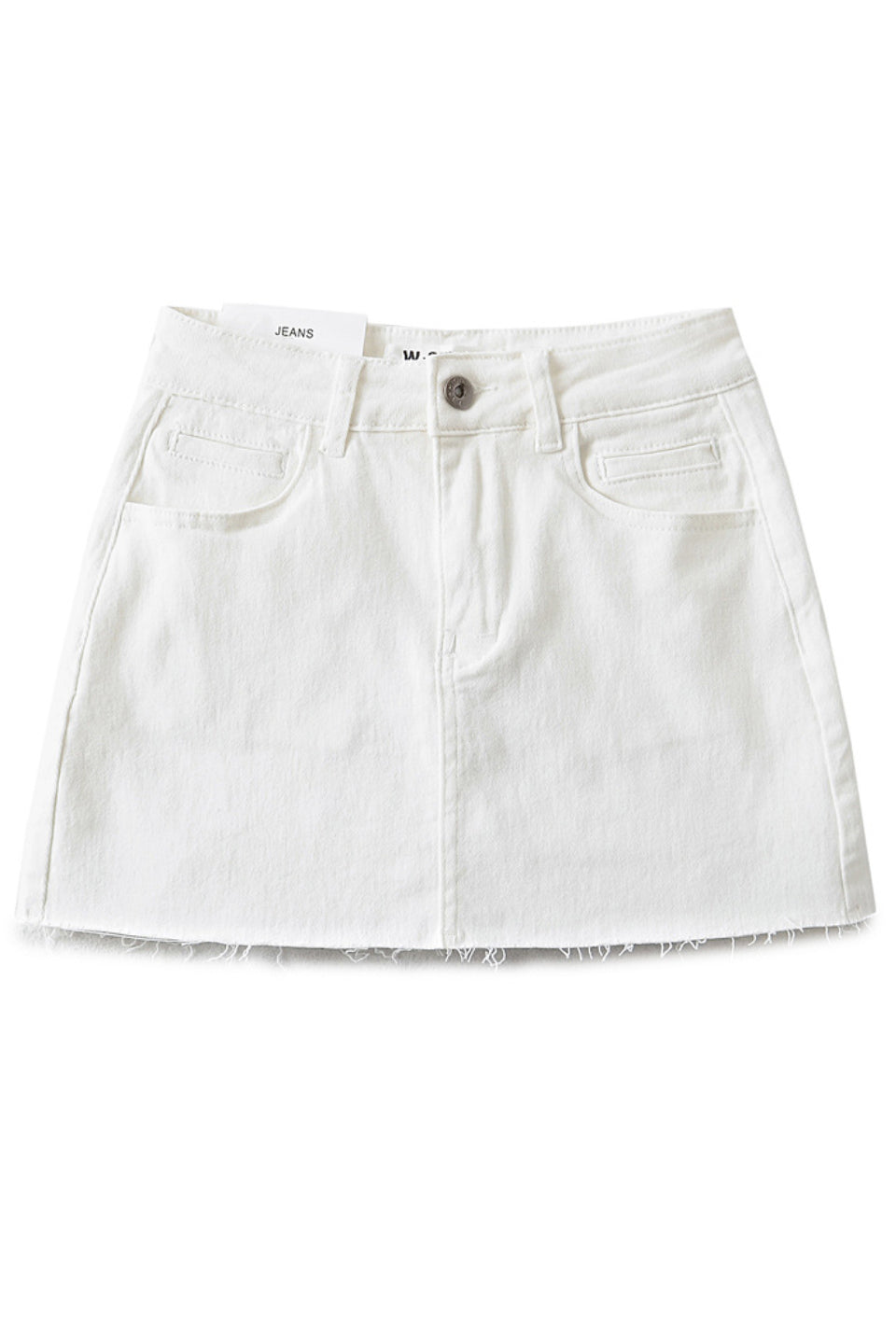 White Denim Mini Skort