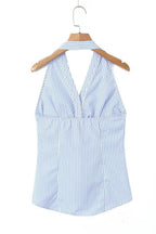 Striped Twist Halter Top