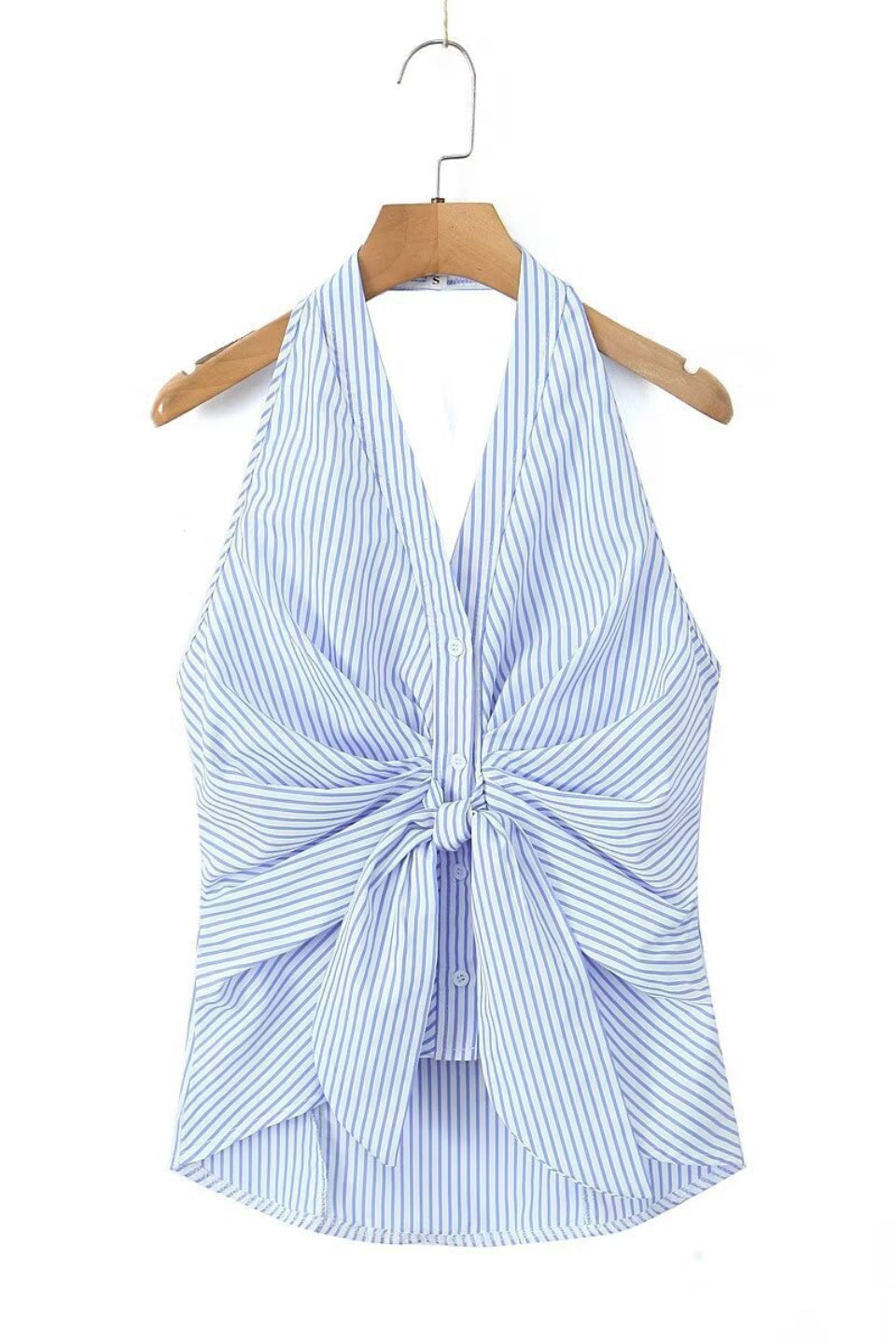 Striped Twist Halter Top
