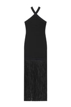 Fringe Halter Midi Dress
