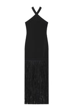 Fringe Halter Midi Dress