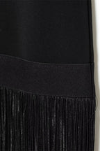 Fringe Halter Midi Dress