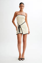 Knit Wrap Tube Mini Dress