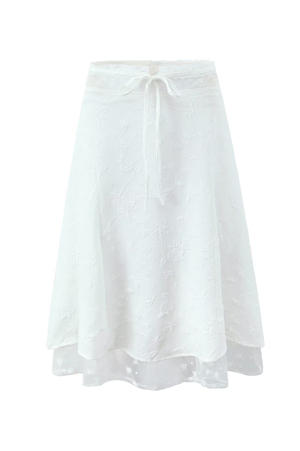Ivory Bloom Midi Skirt