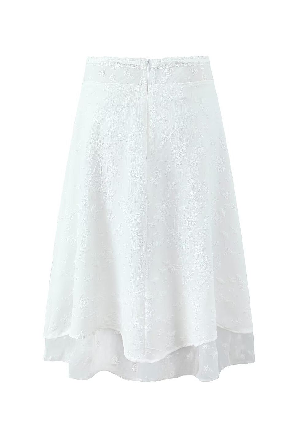 Ivory Bloom Midi Skirt