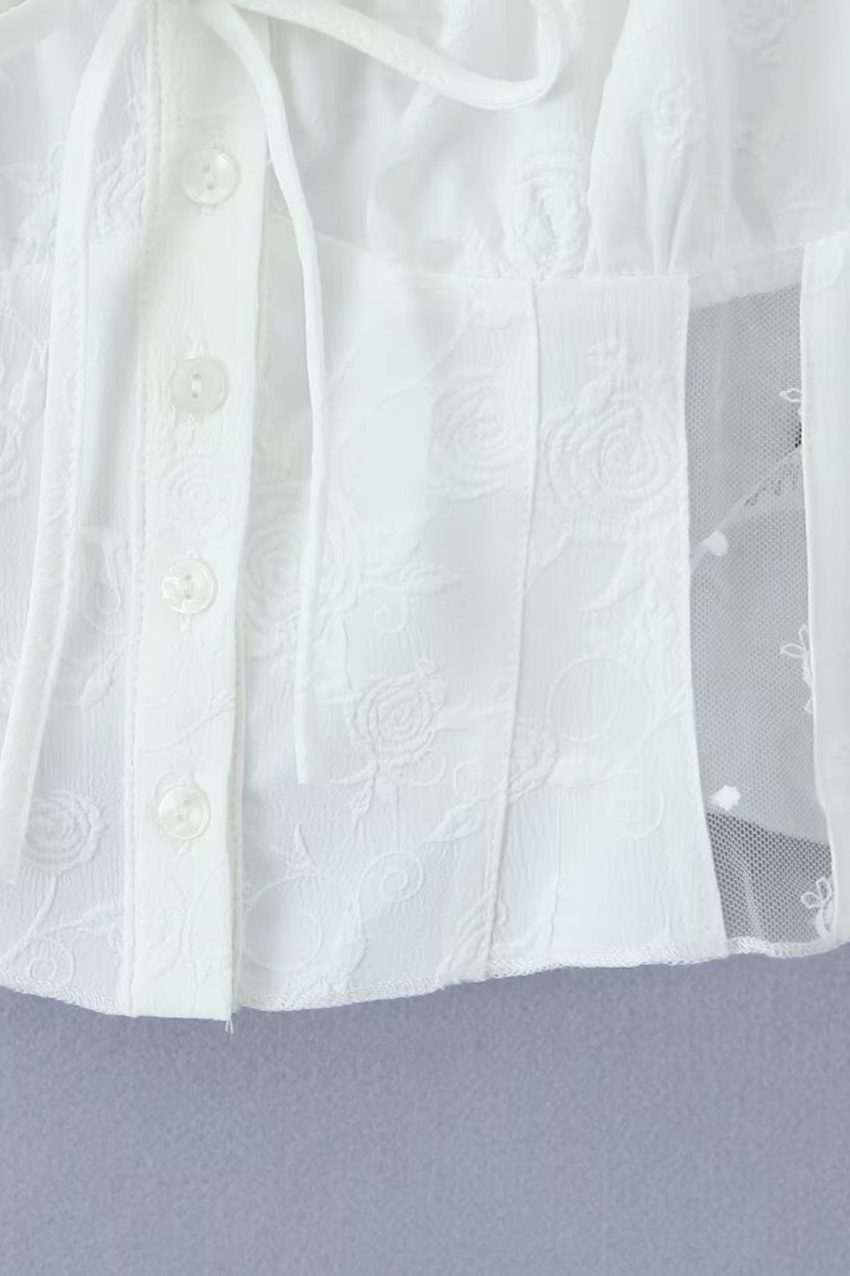 Ivory Bloom Corset Top