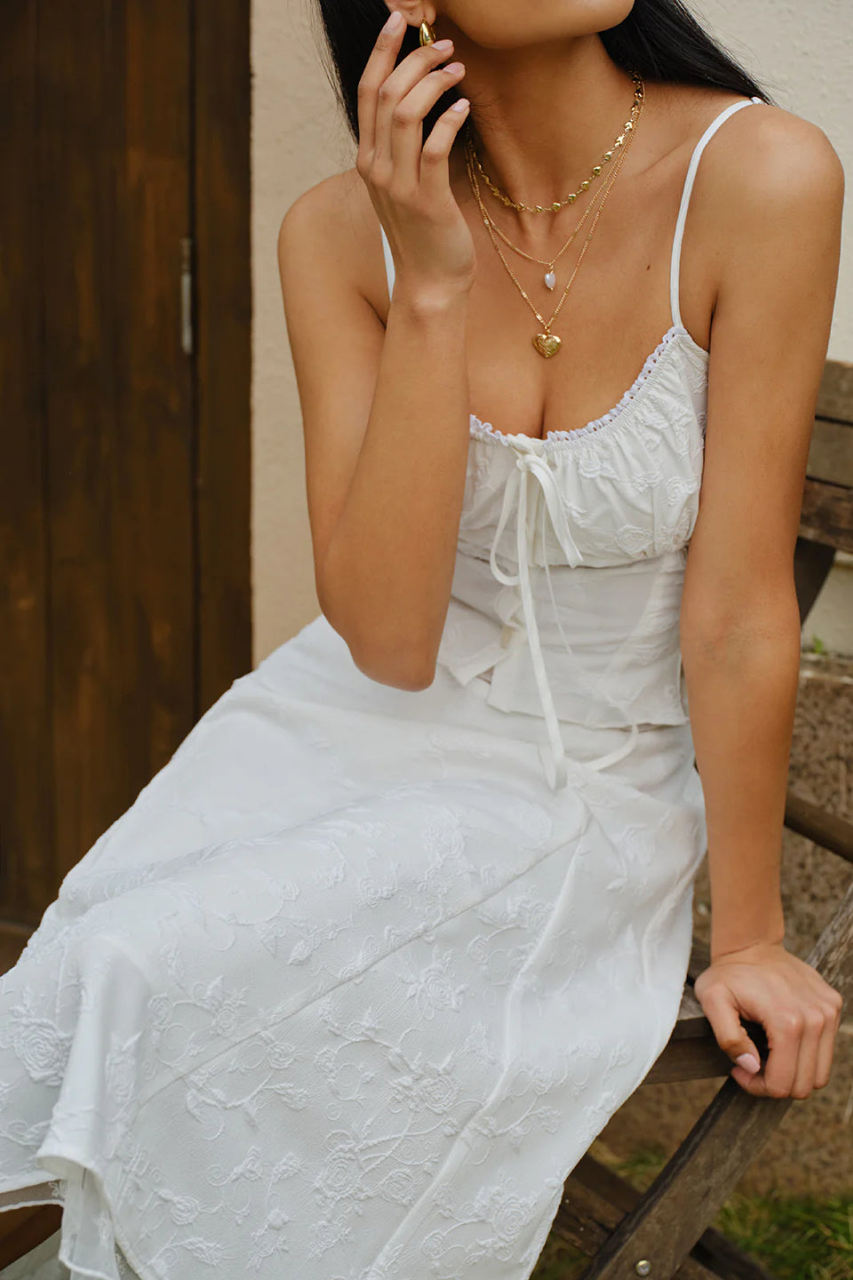 Ivory Bloom Corset Top