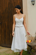 Ivory Bloom Midi Skirt