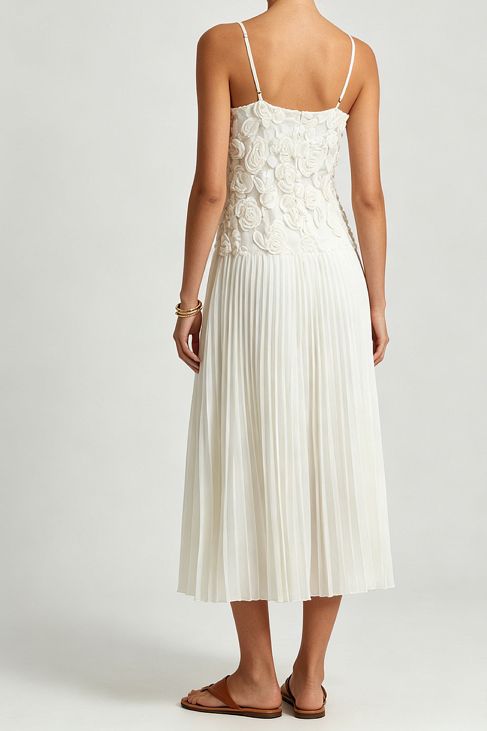 Petal Grace Midi Dress