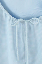 Gingham Blossom Mini Dress