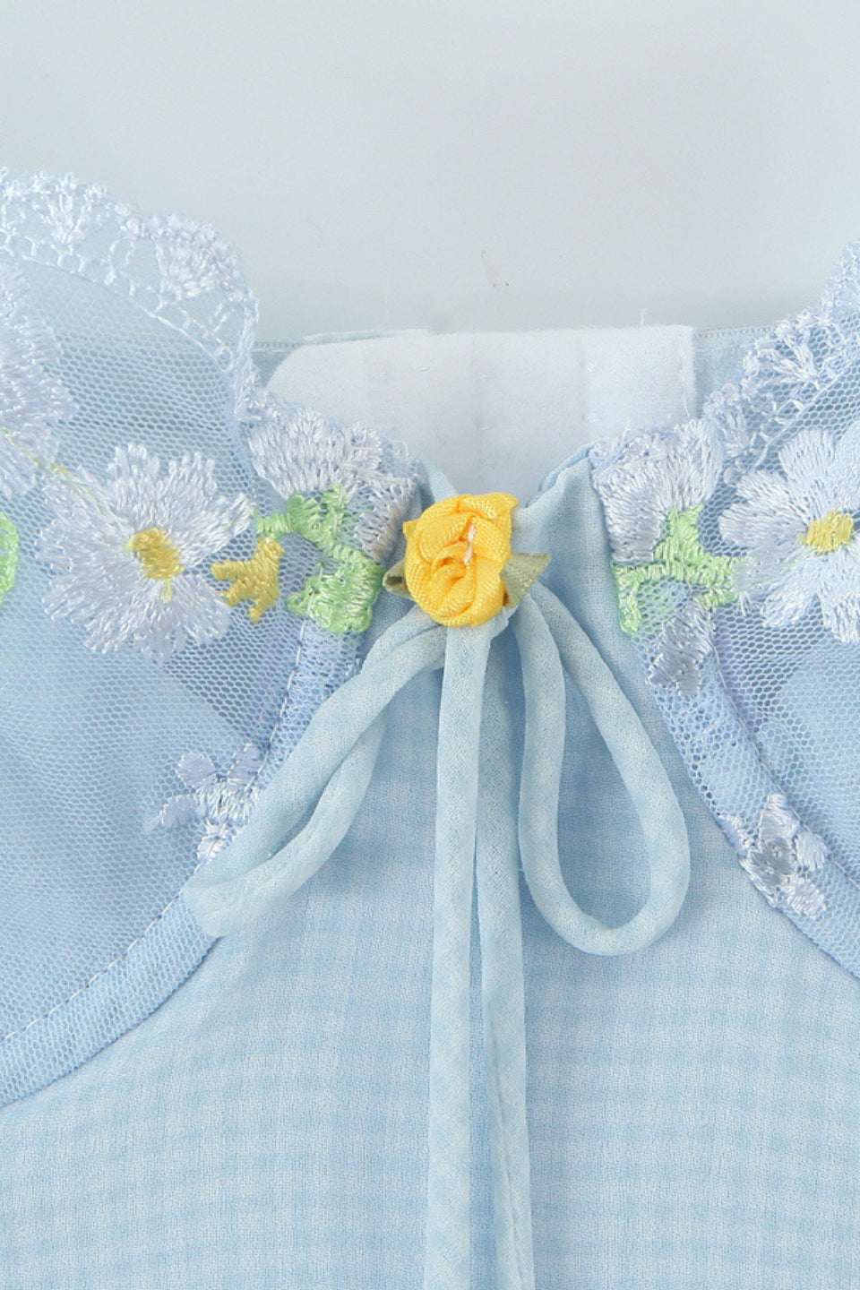 Gingham Blossom Mini Dress