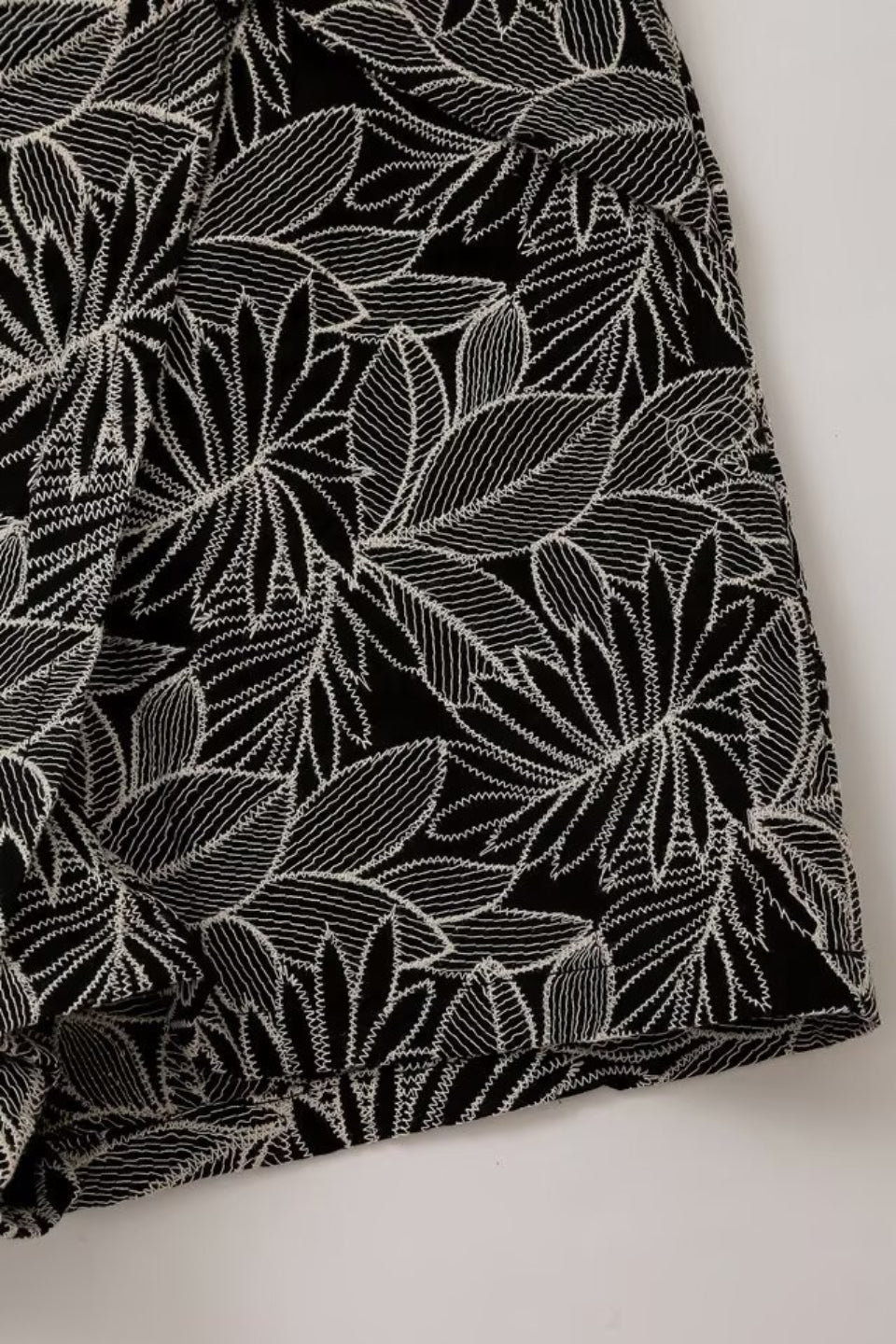 Leaf Embroidered Skort