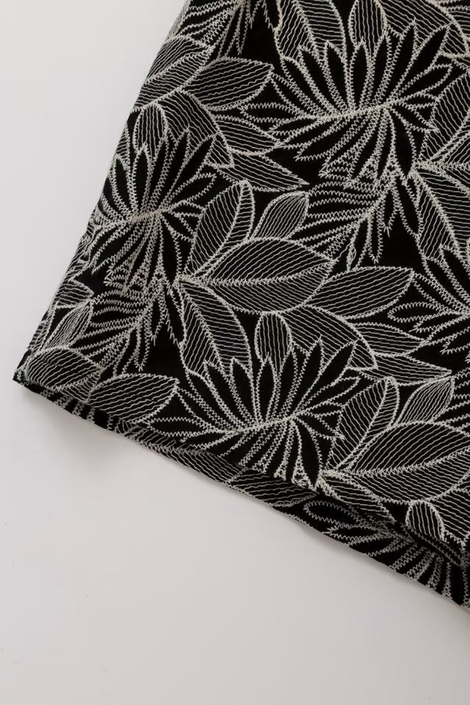 Leaf Embroidered Skort