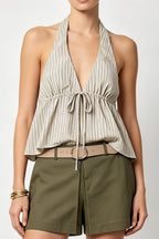 Seaside Stripe Halter Top