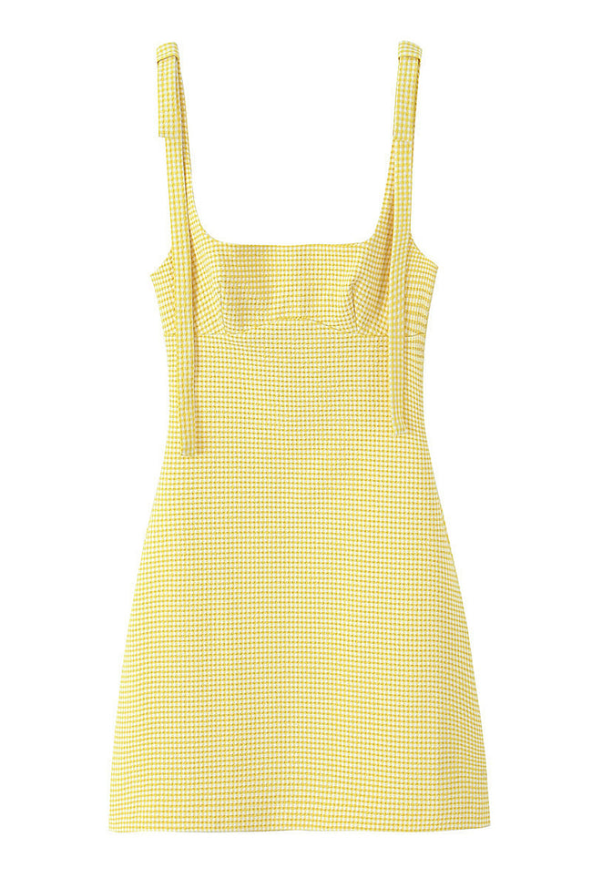 Gingham Bow Mini Dress Hover Image