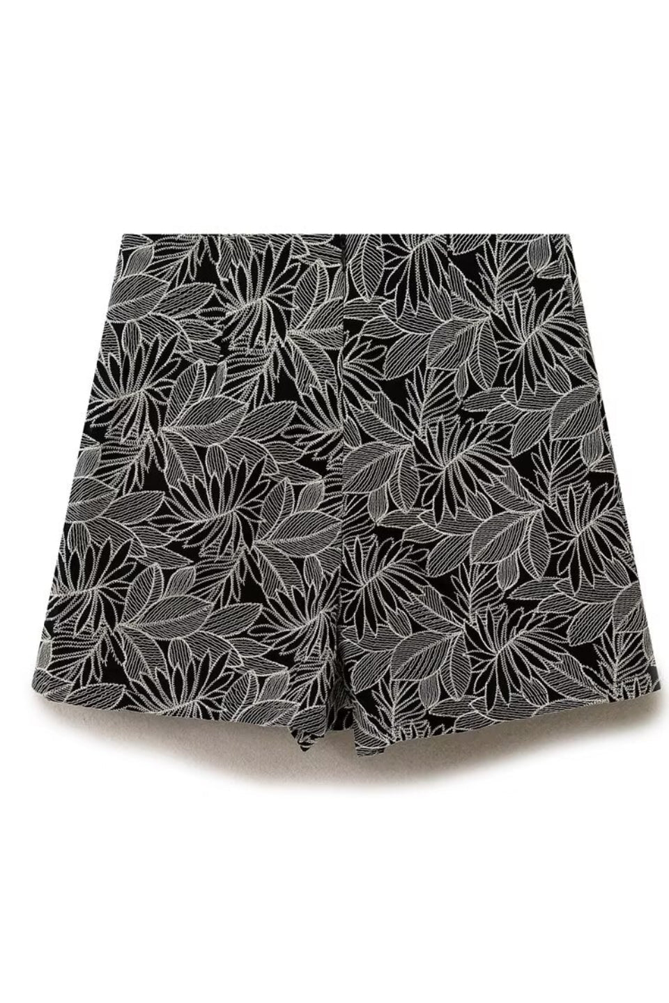Leaf Embroidered Skort