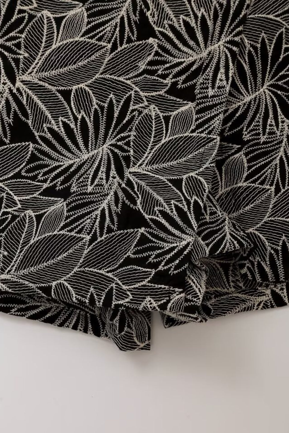 Leaf Embroidered Skort