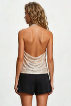 Champagne Glow Halter Top