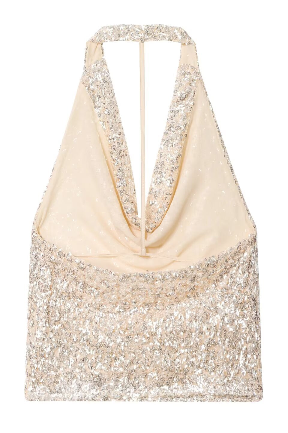 Champagne Glow Halter Top
