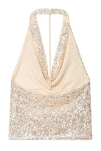 Champagne Glow Halter Top